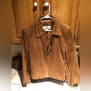 Comint Apparel Group vintage brown suede women’s jacket